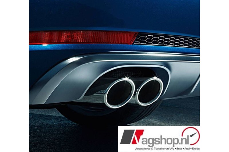 Audi A4 (B9), A5 (B9) chromen uitlaatsierstuk (dubbel links)