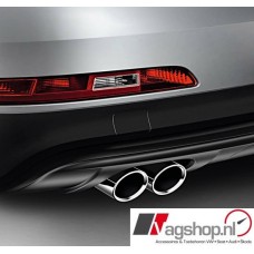 Audi Q3 (8U) chromen uitlaatsierstukken (dubbel links)