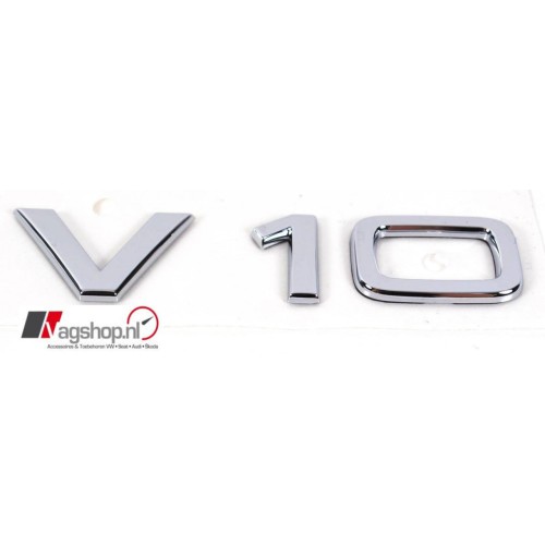Audi V10 Plak embleem achterkant of zijkant 