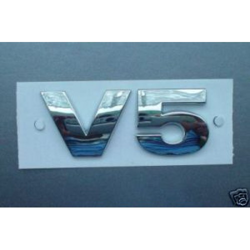 V5 Zilver Plak badge