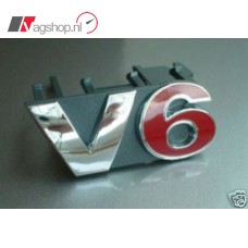 V6 Rode 6 Grill Badge - Golf 4