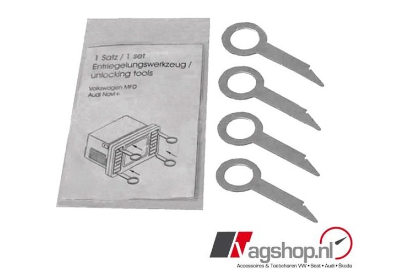 Audi / Volkswagen / SEAT / Škoda Radio verwijderingssleutels