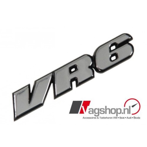 VW VR6 plak embleem achterkant 