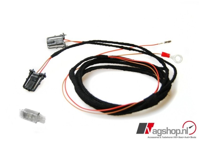 VW Golf 5/6, Passat 3C, Polo 6R voetverlichting-set achterkant 