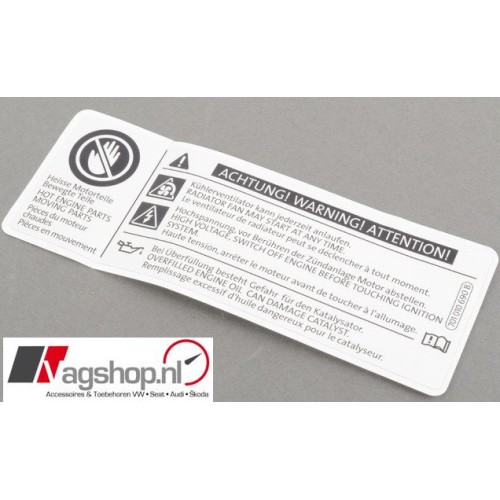 Audi/ VW/Seat/Skoda 'Waarschuwingssticker' 