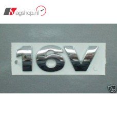 16V Zilver Plak Badge