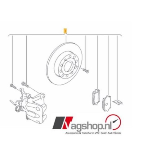 Remschijf VW Transpoter/Touareg