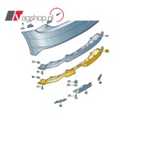 Audi A1 spoiler achterbumper trekhaak uitsparing 