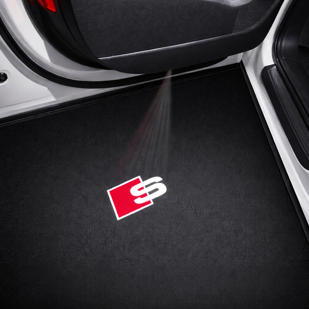 Audi instapverlichting LED met logoprojectie van S logo | Vagshop.nl