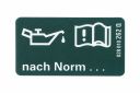 Originele sticker 'olie volgens vw-norm'
