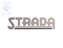 Volkswagen opschrift STRADA - satijnzwart/titaanzilver