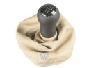 Volkswagen Golf 3 (1H) leren schakelpookknop met hoes - lichtbeige