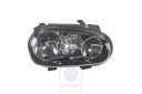 Volkswagen Golf 4 (1J) dubbele halogeenkoplamp - rechts, zwart/chroom, linksverkeer