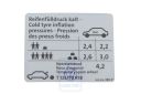 Volkswagen Golf 5 (1K) bandenspanningssticker - diesel 103 kW
