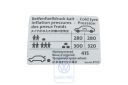 Volkswagen bandenspanningssticker - 184 kW vierwielaandrijving Japans