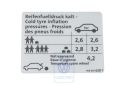 Volkswagen Golf 5 (1K) bandenspanningssticker - 169 kW
