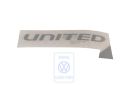 Volkswagen folieopschrift UNITED - links, zilver