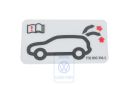 Volkswagen Touran 1 (1T) waarschuwingssticker