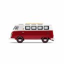 Volkswagen T1a Samba Bus modelauto (1:43, rood)