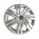 Volkswagen Polo 6 (2G) wieldop - chroomglans/zwart/fijnzilver