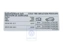 Volkswagen Caddy 3 (2K) bandenspanningssticker - personenuitvoering 1,6 liter