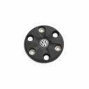 VW bedrijfswagens Crafter (SY) naafkap - satijnzwart/chroomglans/ reflexzilver