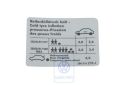 Volkswagen Passat B5 (3B) bandenspanningssticker (W8) - 17 inch onderstel