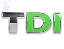Volkswagen Lupo TDI-embleem achter - chroom/geelgroen