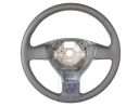 Volkswagen lederen stuurwiel met airbag - satijnzwart/rood