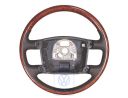 Volkswagen stuurwiel van hout en leer - naturelbruin/notenhout