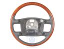Volkswagen Phaeton (3D) stuurwiel van hout en leer - antraciet/eucalyptus