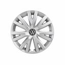 Volkswagen Golf 8 (5H) wieldoppen (set) - chroomglans/zwart/fijnzilver