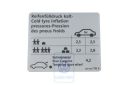 Volkswagen Golf 6 (5K) bandenspanningssticker - DE/EN/FR