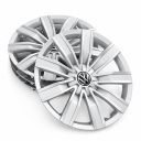 Volkswagen Tiguan 2 (AD1) wieldoppen (set) - chroomglans/zwart/fijnzilver