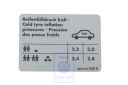 Volkswagen Lupo bandenspanningssticker - 92 kW