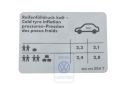 Volkswagen Lupo bandenspanningssticker