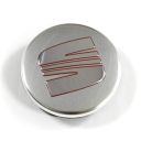 Originele SEAT naafkap - zilver/rood