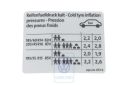 Volkswagen Polo 4 (9N) bandenspanningssticker - benzine 74 kW, Duitstalig