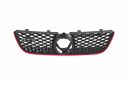 Volkswagen grille - satijnzwart/tornadorood, GTI-uitvoering