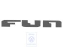 Volkswagen Polo 4 (9N) folieopschrift FUN achter - antracietmetallic