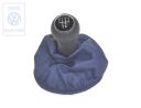 Volkswagen Polo 3 (6N) leren schakelpookknop met hoes - jazzblauw