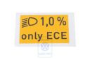 Volkswagen koplampsticker 1,0% alleen ECE