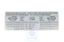 Volkswagen Touareg 1 (7L) bandenspanningssticker (10-/12-cilinder) - DE/EN