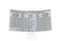 Volkswagen Touareg 1 (7L) bandenspanningssticker (6-cilinder)