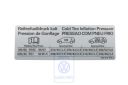 Volkswagen bandenspanningssticker