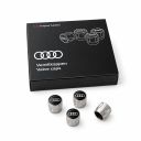 Audi metalen ventieldoppen met logo (4 stuks)