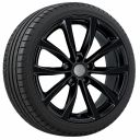Audi A1 (GB) all-seasonset - hoogglans zwart (stijl 12)