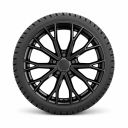 Audi Q6 e-tron (85H) lichtmetalen wielset in hoogglans zwart met Goodyear winterbanden (stijl 22)
