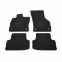 Audi A3 (8Y) RS velourse mattenset voor- en achterzijde (rode stiksels)