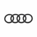 Origineel Audi logo - antraciet